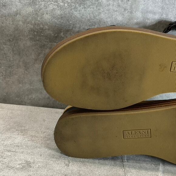 ALFANI Step N' Flex Women's Black Cherryll Sliver Flatform Wedge Sandals SZ 9.5 - Picture 10 of 11